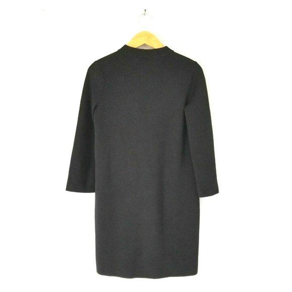 Theory Women's Patrinelle Lace-Up Black Merino Wool Sweater Dress Sz S S… - Picture 5 of 8